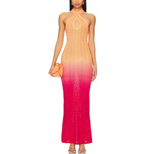 Lovers And Friends 'Solara Ombre' Orange Maxi Dress Size L